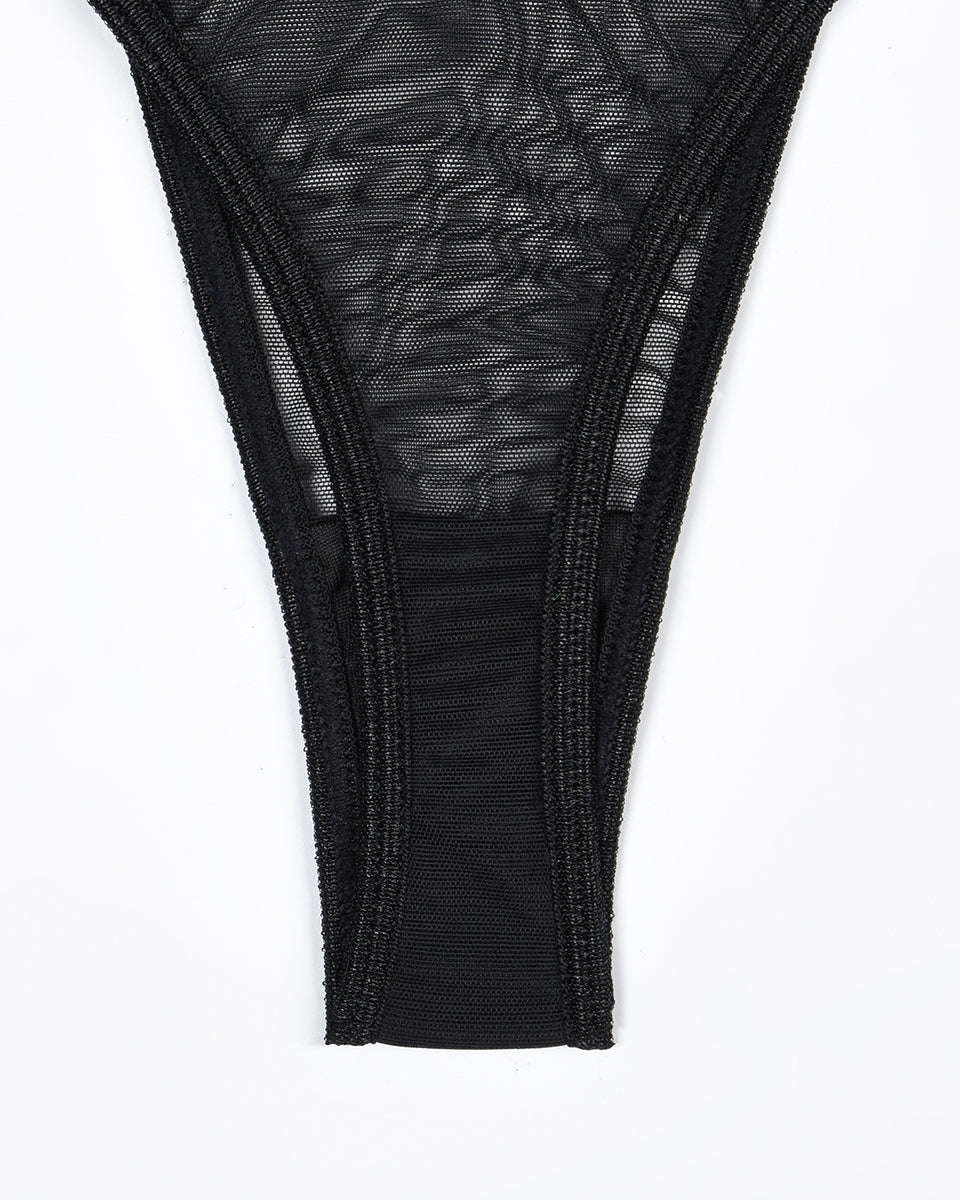 Eline™ | 4-delige transparante mesh lingerieset