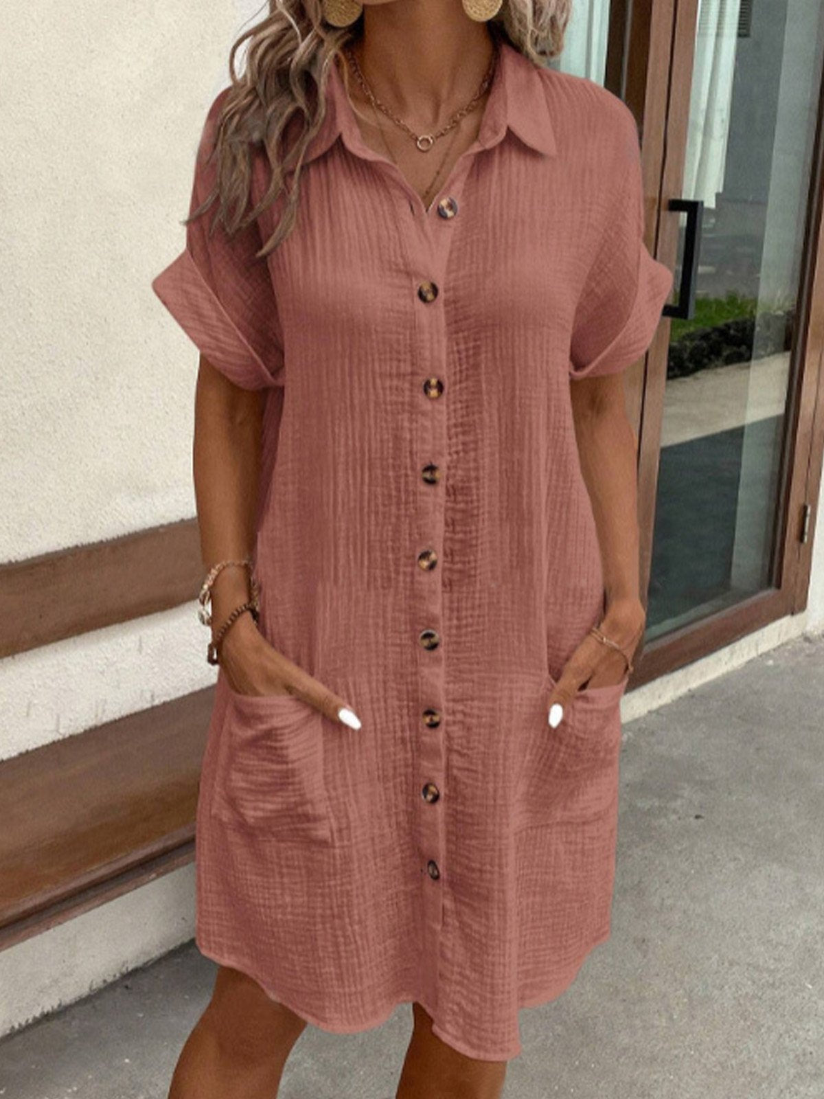 Dunya - Élégante Robe Polo Ceinturée