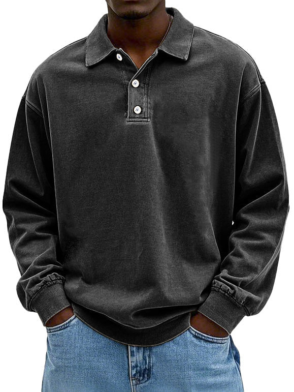 Théo™ | Casual polo met lange mouwen