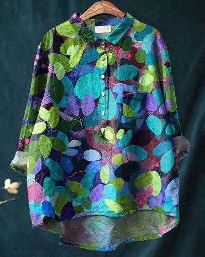 Jenny | Elegante bloemenblouse met knopen