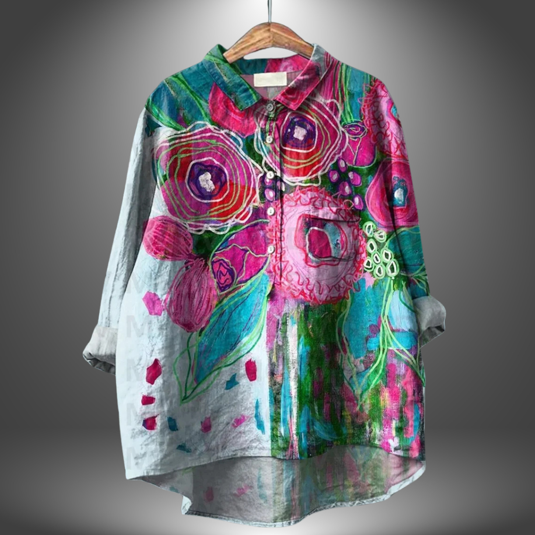 Virginia | Handgemaakte Bloemenblouse voor Dames
