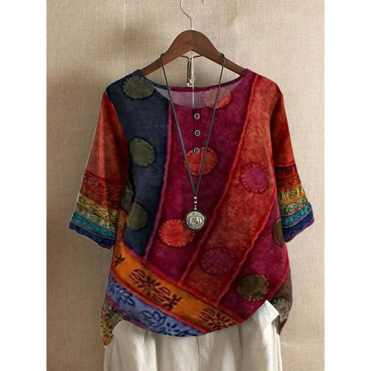 Valarie - Kleurrijke Boho Top