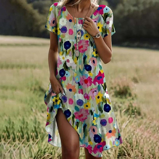 Leah - Zomerse Gebloemde Jurk