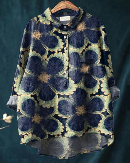Jenny | Elegante bloemenblouse met knopen