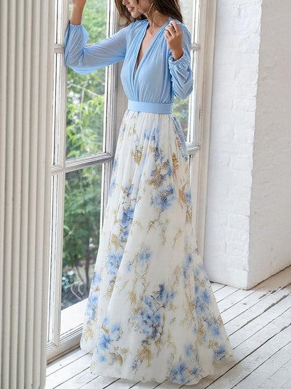 Elena - Maxi-jurk met schitterende bloemenprint