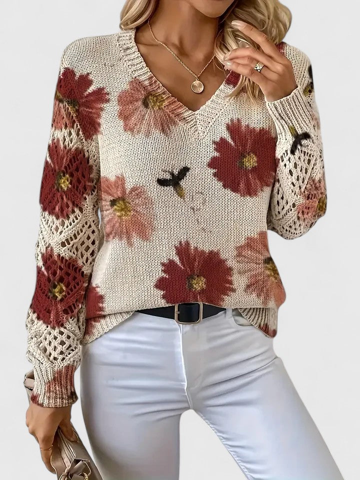 Aurélie - Lichte Gebloemde Vest