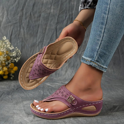Élodie™ - Open-teen sleehak sandalen voor dames