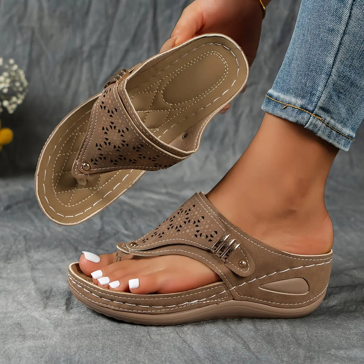Élodie™ - Open-teen sleehak sandalen voor dames