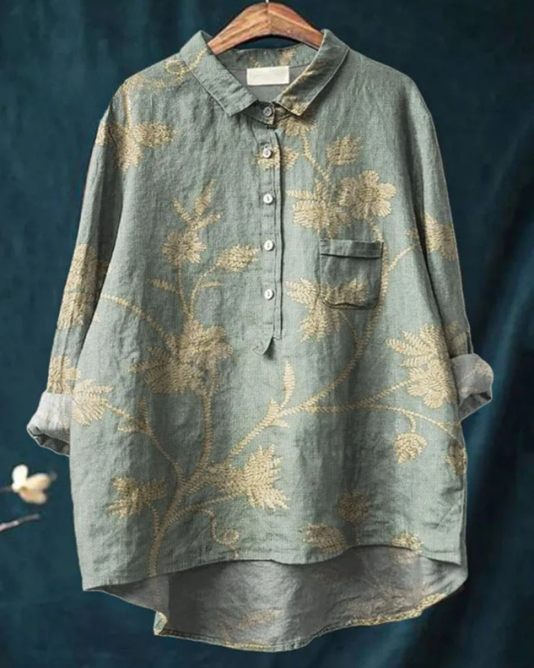 Jenny | Elegante bloemenblouse met knopen
