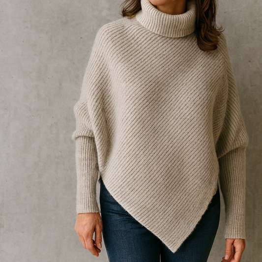 Anneta - Comfortabele Poncho Trui
