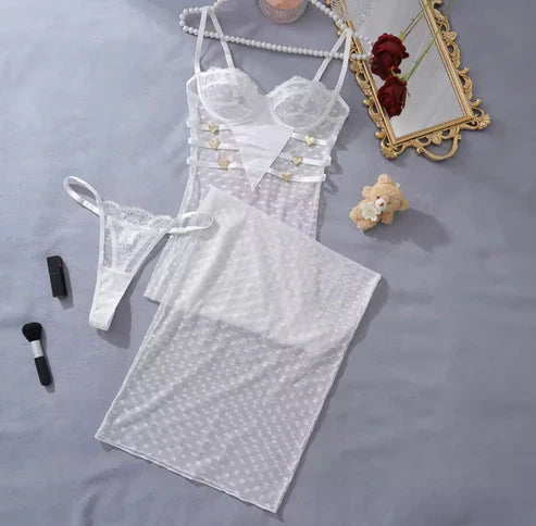 Léna™ | Heart Mesh Lingerieset