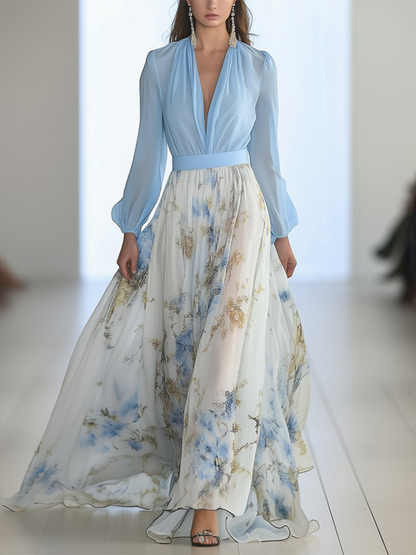 Elena - Maxi-jurk met schitterende bloemenprint