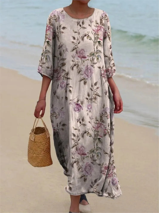 Esme - Vintage Jurk met Bloemenprint