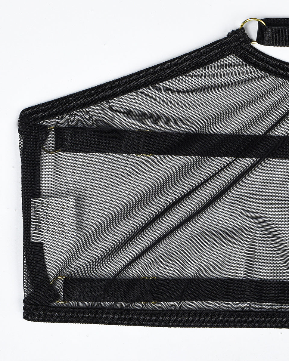 Eline™ | 4-delige transparante mesh lingerieset