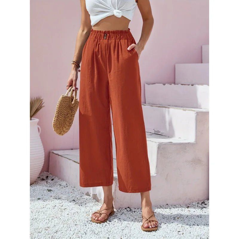 Soléa – Pantalon d’Été Lin-Coton