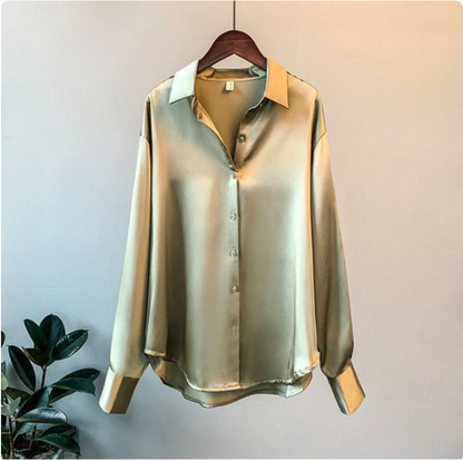 Pia™ - Satijnen blouse voor dames