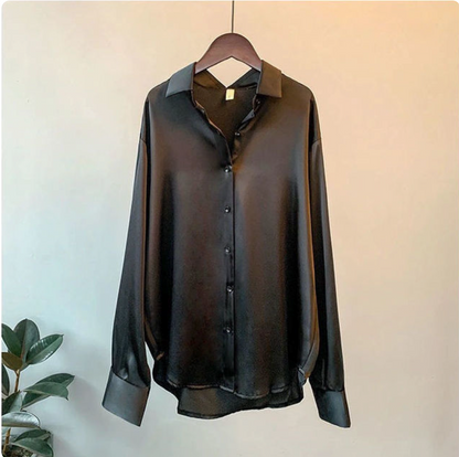 Pia™ - Satijnen blouse voor dames