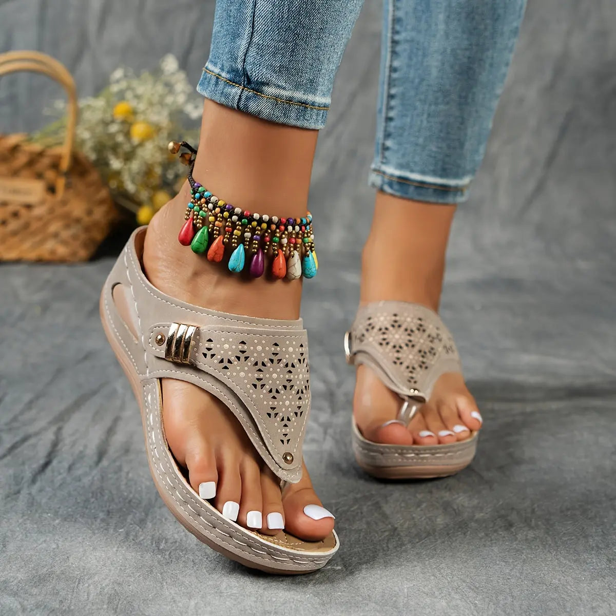 Élodie™ - Open-teen sleehak sandalen voor dames