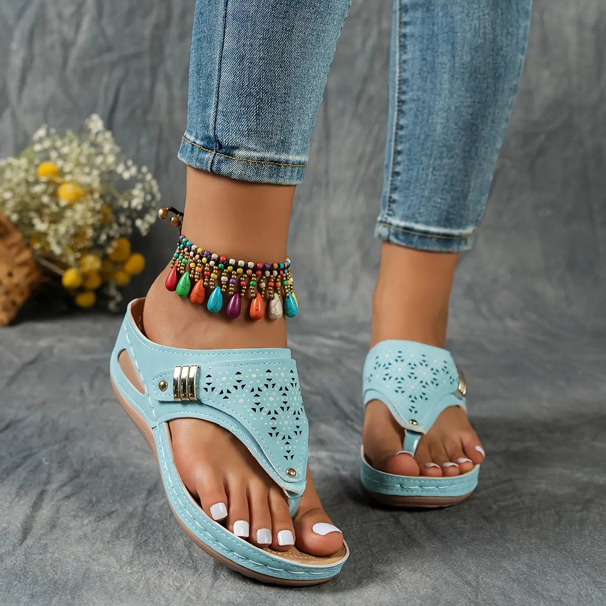 Élodie™ - Open-teen sleehak sandalen voor dames