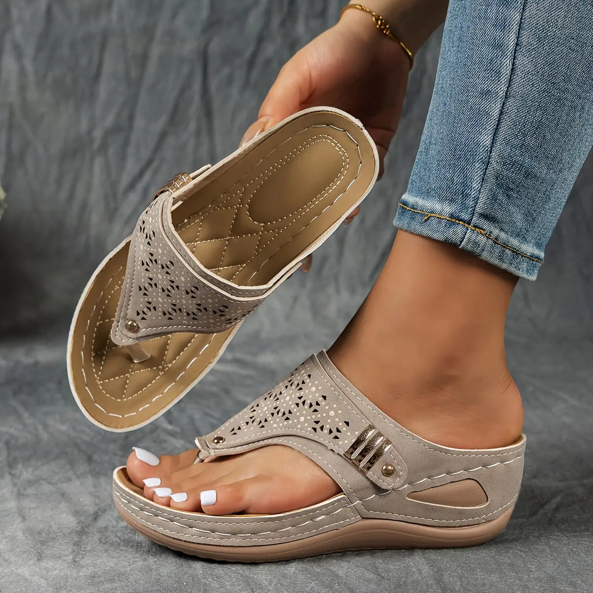 Élodie™ - Open-teen sleehak sandalen voor dames