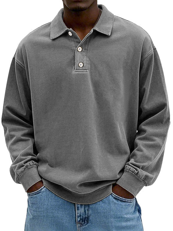 Théo™ | Casual polo met lange mouwen