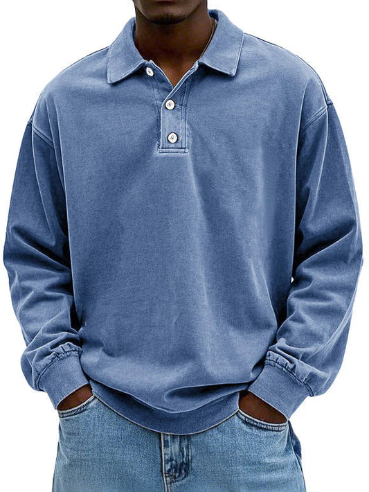 Théo™ | Casual polo met lange mouwen