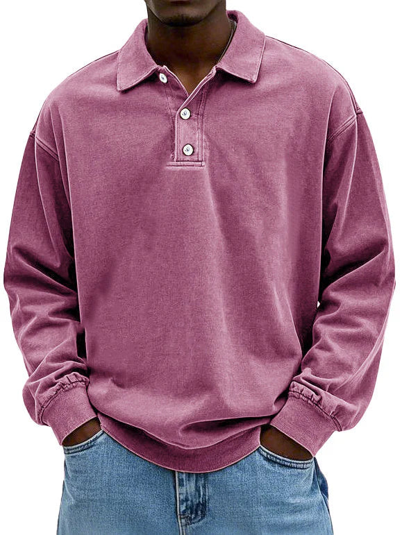 Théo™ | Casual polo met lange mouwen
