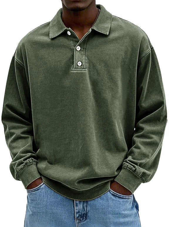 Théo™ | Casual polo met lange mouwen