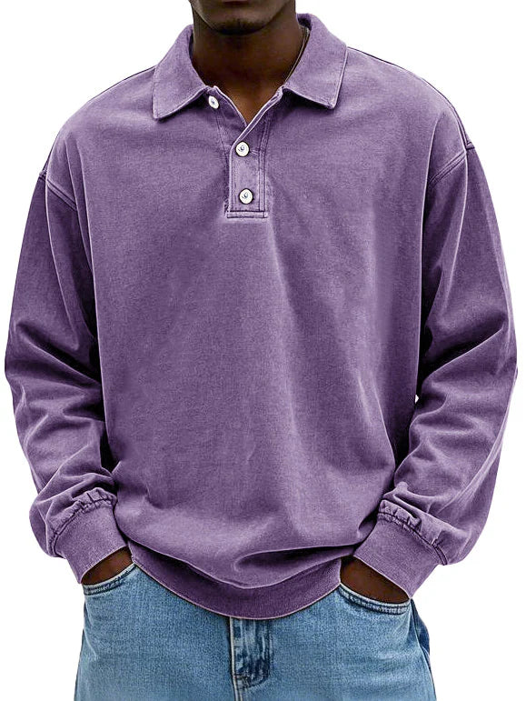 Théo™ | Casual polo met lange mouwen