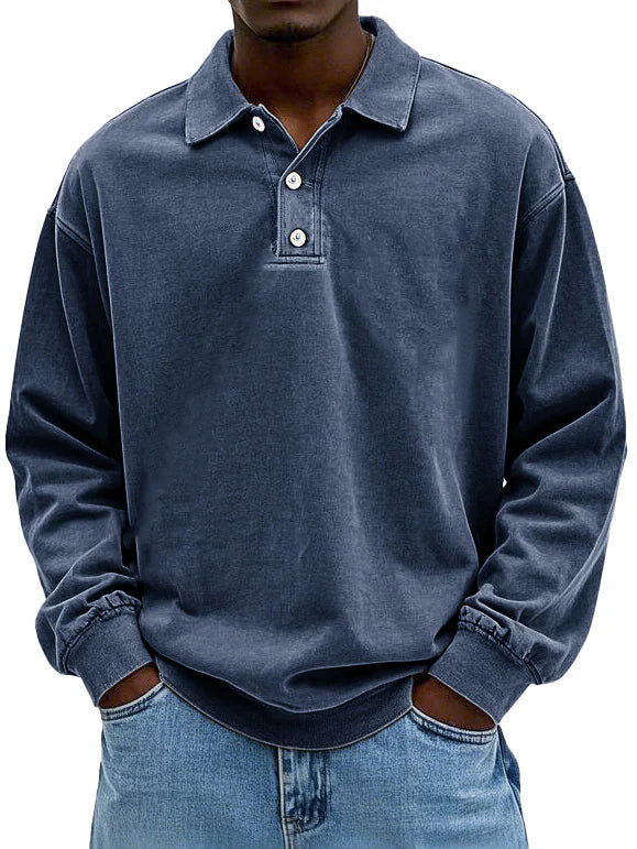 Théo™ | Casual polo met lange mouwen